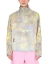Msgm Purple Printed Regular Jacket In Purple