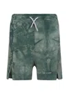 Msgm Printed Bermuda Shorts In Green