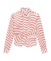 Msgm Printed Blouse In Red