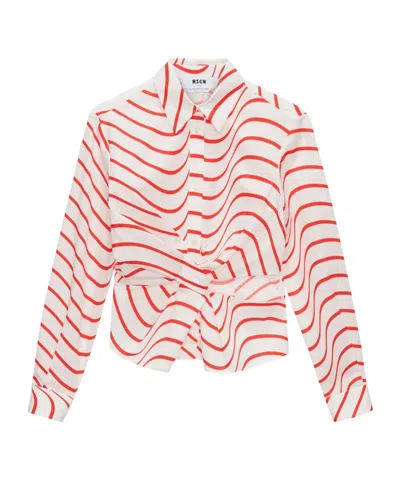 MSGM PRINTED BLOUSE