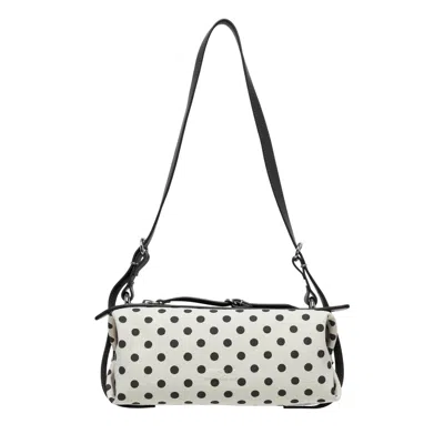 Msgm Printed Canvas Handbag In Multi