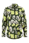 Msgm Cotton Shirt With Floral Print And Collar