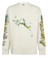 Msgm Printed Cotton Sweatshirt In White
