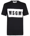 Msgm Black Cotton Clothing T-shirts And Polos In Black