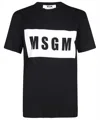 Msgm Printed Cotton T-shirt In Black