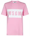 Msgm Printed Cotton T-shirt In Pink