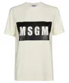 Msgm Printed Cotton T-shirt In White