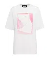 Msgm Printed Cotton T-shirt In White