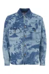 Msgm Unique Print Denim Shirt