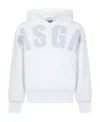 Msgm Printed Hooded Sweater In White