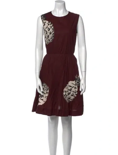 Pre-owned Msgm Printed Knee-length Dress In Multi