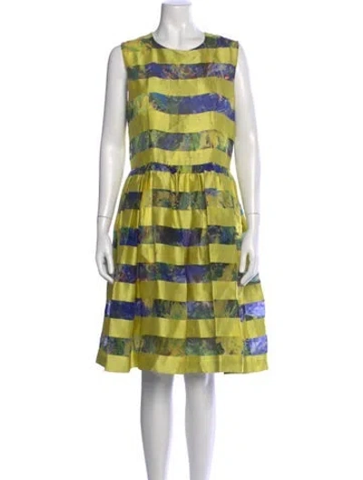 Pre-owned Msgm Printed Knee-length Dress In Multi