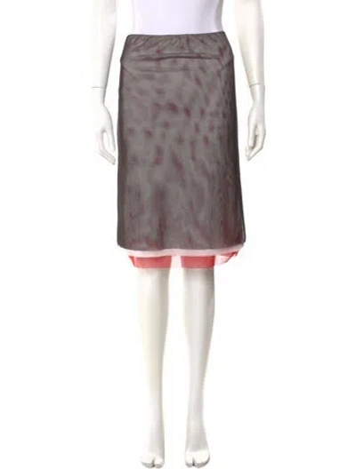 Pre-owned Msgm Printed Knee-length Skirt W/ Tags In Multi