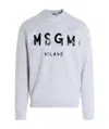 Msgm Printed Leisure Sweater In White