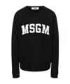 Msgm Printed Logo Sweater In Black