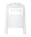 Msgm Printed Logo Sweater In White