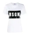 Msgm Logo Print Crewneck T-shirt In White