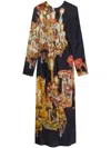 Msgm X Jan De Vliegher Woman Maxi Dress Midnight Blue Size 6 Viscose In Black