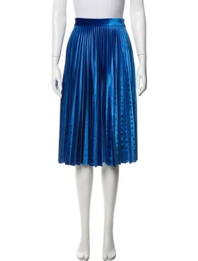 Pre-owned Msgm Printed Midi Length Skirt In Blue
