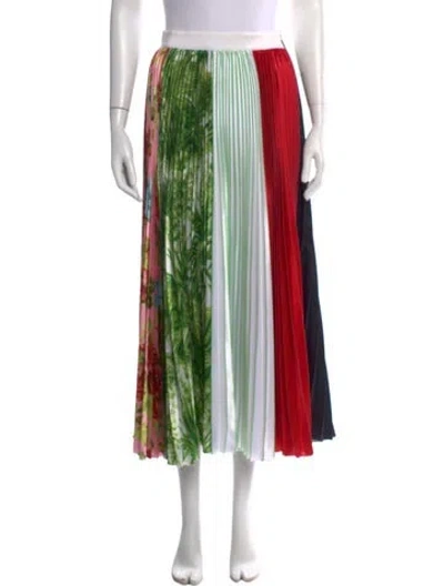 Pre-owned Msgm Printed Midi Length Skirt In Pink