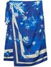 Msgm Midirock Mit Print In Blau