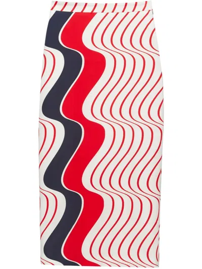 MSGM PRINTED PENCIL SKIRT