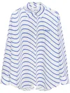 Msgm Printed Shirt In Blue