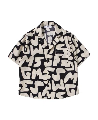 Msgm Printed Shirt In White