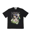 Msgm Printed Short-sleeved T-shirt In Black