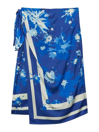 MSGM FALDA SEMILARGA - AZUL
