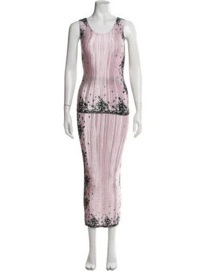Pre-owned Msgm Printed Skirt Set In Pink