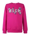 Msgm Printed Sweater In Pink