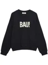 Msgm Printed Sweatshirt In Black