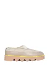 Msgm Platform Logo Patch Sneakers In Neutral