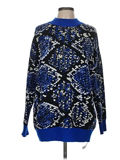Pre-owned Msgm Pullover Sweater In Blue