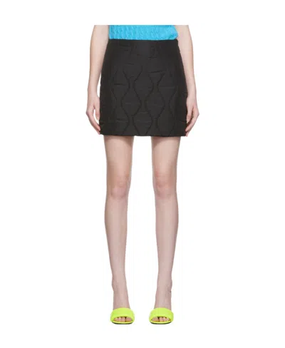 Msgm Quilted-effect Mini Skirt In Nude