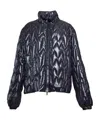 Msgm Quilted Zip-up Padded Jacket In Black
