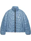 Msgm Quilted Padded Jacket In Blue