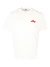 Msgm Rabbit-detail Graphic T-shirt In Neutral