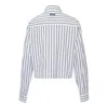 Msgm Rabbit Detail Stripe Blouse In Multi
