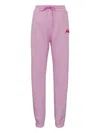 Msgm Rabbit-embroidered Track Pants In Pink