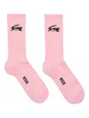 Msgm Rabbit-logo Socks In Pink