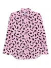 Msgm Rabbit-print Shirt In Pink