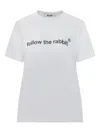 Msgm Rabbit-print T-shirt In White