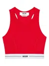 Msgm Racerback Logo-band Tank Top In Multi