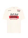Msgm Racing Print T-shirt In White