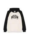 Msgm Raglan Hoodie Boy In Multicolour