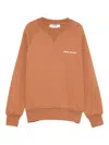 Msgm Raglan-sleeve Logo-print Sweatshirt In Brown