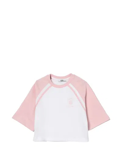 Msgm Raglan-sleeve T-shirt In Multi