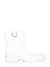 Msgm Mid-calf White Rain Boots In White